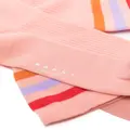 Marni striped-edge ribbed knee socks - Pink
