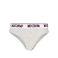 Moschino logo-waistband cotton briefs (pack of two) - Grey