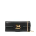 Balmain logo-plaque leather crossbody bag - Black