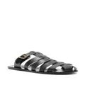 Ancient Greek Sandals Cosmo flat leather sandals - Black