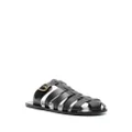 Ancient Greek Sandals Cosmo flat leather sandals - Black
