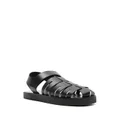 Ancient Greek Sandals Tilemachos flat leather sandals - Black