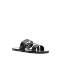 Ancient Greek Sandals Ifiklis flat leather sandals - Black