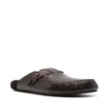 Buttero Glamping leather slippers - Brown
