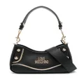 Love Moschino logo-lettering shoulder bag - Black
