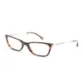 Carolina Herrera tortoiseshell-effect square-frame glasses - Brown