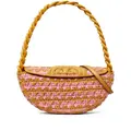 Tory Burch mini Fleming crochet-knit shoulder bag - Brown