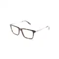Lacoste tortoiseshell-effect square-frame glasses - Brown