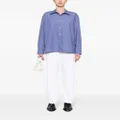 Alexander Wang apple-appliqué poplin cotton shirt - Blue