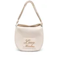 Love Moschino logo-lettering faux-leather tote bag - Neutrals