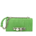 Alexander McQueen mini jewelled quilted satchel - Green