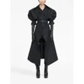 Alexander McQueen Cutaway pleated trench coat - Black