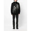 Alexander McQueen skull-print knitted hoodie - Black