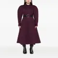 Alexander McQueen long-sleeve cotton midi dress - Purple