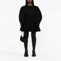 Alexander McQueen wool-blend flared minidress - Black