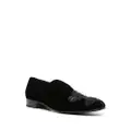 Alexander McQueen beaded velvet loafers - Black