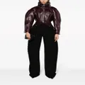 Alexander McQueen peplum leather jacket - Purple