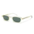 Tommy Hilfiger logo-engraved square-frame sunglasses - Yellow