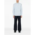 Theory Irving checked flannel shirt - Blue