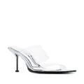 Alexander McQueen 105mm transparent leather mules - Silver