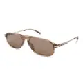 Chopard Eyewear logo-engraved pilot-frame sunglasses - Brown