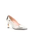 Bally 65mm sculpted-heel patent-finish pumps - Gold