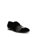 Alexander McQueen Astral velvet loafers - Black