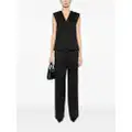 Calvin Klein collarless tailored vest - Black