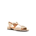 Chie Mihara Tencha caged leather sandals - Gold