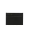 Moschino logo-lettering leather cardholder - Black