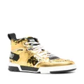 Moschino sequin-embellished high-top sneakers - Gold
