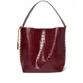 Stella McCartney Frayme crocodile-embossed tote bag - Red