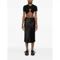 JOSEPH elasticated-waist silk skirt - Black