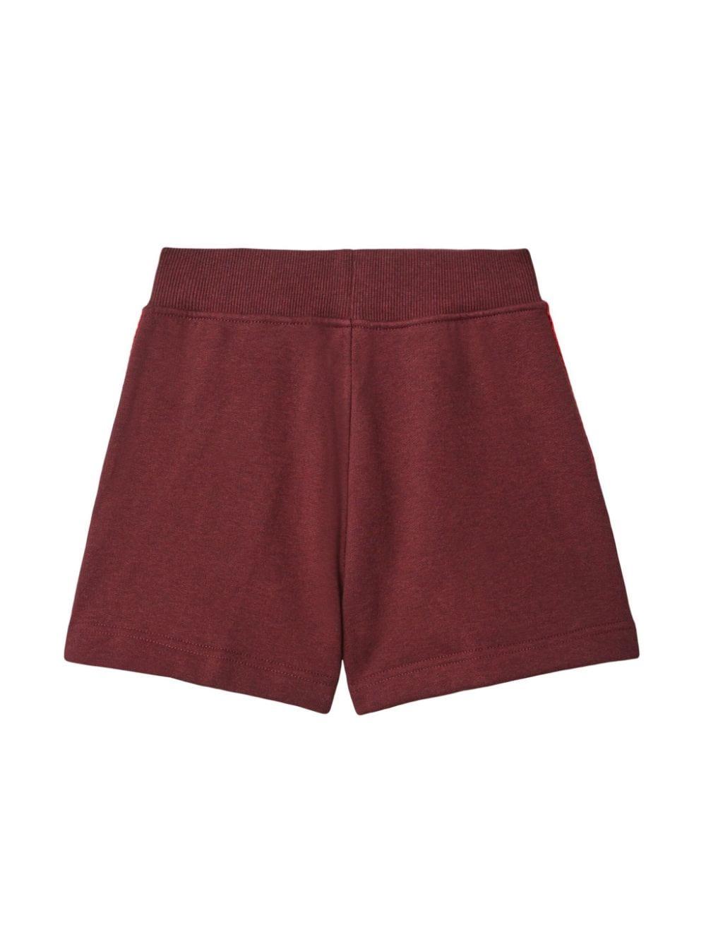 Burberry Kids EKD cotton shorts - Red