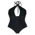 Roberto Cavalli halterneck cut-out swimsuit - Black