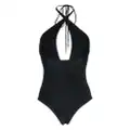 Roberto Cavalli halterneck cut-out swimsuit - Black