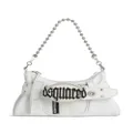 Dsquared2 Gothic logo-plaque leather shoulder bag - White