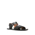 Buttero square-toe leather sandals - Black