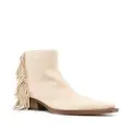 Buttero fringed suede ankle boots - Neutrals