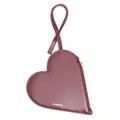 Jil Sander heart-shaped leather pouch - Red