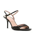 Love Moschino 110mm sequin-embellished leather sandals - Black