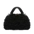 Jil Sander small Goji Square shearling tote bag - Black