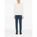 Theory polo-neck long-sleeve jumper - White