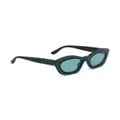 Marni logo-print oval-frame sunglasses - Black