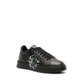 Roberto Cavalli Mirror Snake-print leather sneakers - Black