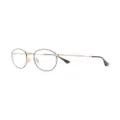 Jimmy Choo Eyewear glitter round-frame glasses - Gold