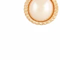 Christian Dior Pre-Owned 1980s pearl-embellished oval clip-on earrings - Gold