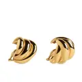 Balenciaga twist-design clip-on earrings - Gold
