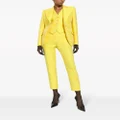 Dolce & Gabbana patterned-jacquard single-breasted blazer - Yellow