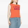 Christian Dior Pre-Owned 2002 slogan-print tank top - Orange